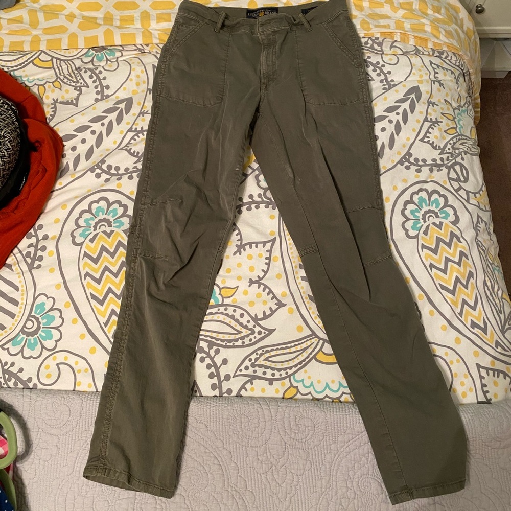 Super unique Lucky Brand Olive Green Cargo Pants